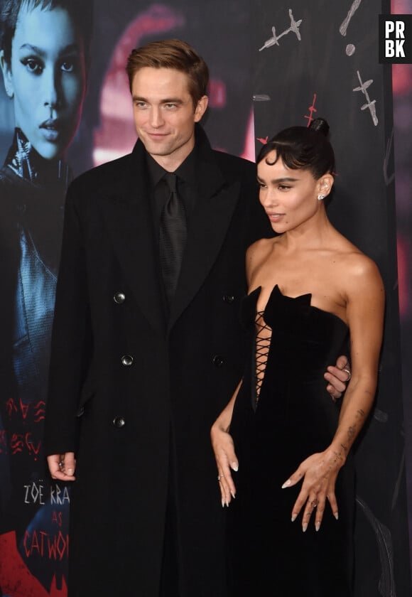 Robert Pattinson et Zoe Kravitz - Les personnalités assistent à la première du film "Batman" à New York, le 1er mars 2022.