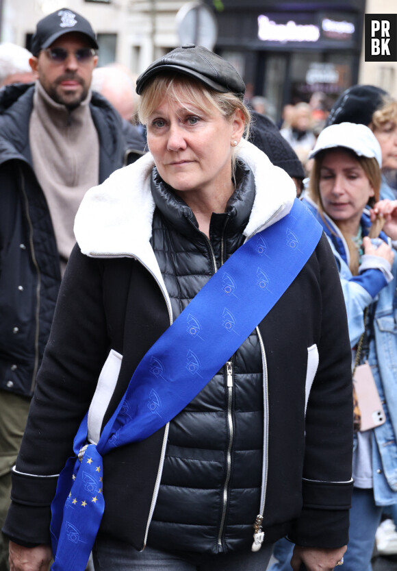 Nadine Morano - Marche pour la République et contre l'antisémitisme à Paris le 12 novembre 2023. © Denis Guignebourg / Bestimage