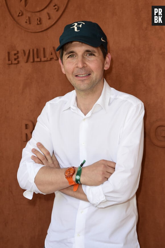 Thomas Sotto - Les célébrités dans le village des Internationaux de France de Tennis de Roland Garros 2019 à Paris. Le 29 mai 2019