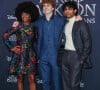 BGUK_2799966 - London, UNITED KINGDOM - Celebrities seen attending the UK Premiere of "Percy Jackson and the Olympians" at Odeon Luxe Leicester Square in London Pictured: Leah Sava Jeffries, Walker Scobell, Aryan Simhadri 