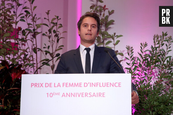 Gabriel Attal (Ministre de l'éducation) - 10ème édition du Prix de la Femme d'Influence au musée de l'homme à Paris le 5 décembre 2023. © Bertrand Rindoff / Bestimage 