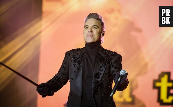 Robbie Williams en concert à Schladming, pour l'ouverture officielle de la station de ski. Le 8 décembre 2023