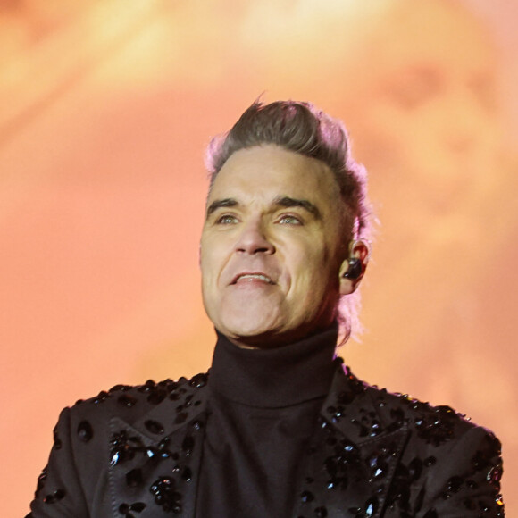 Robbie Williams en concert à Schladming, pour l'ouverture officielle de la station de ski. Le 8 décembre 2023