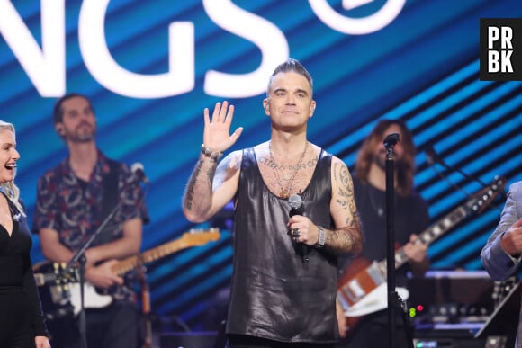 Robbie Williams dans l'émission "Your Songs" à Leipzig, le 16 novembre 2022.
