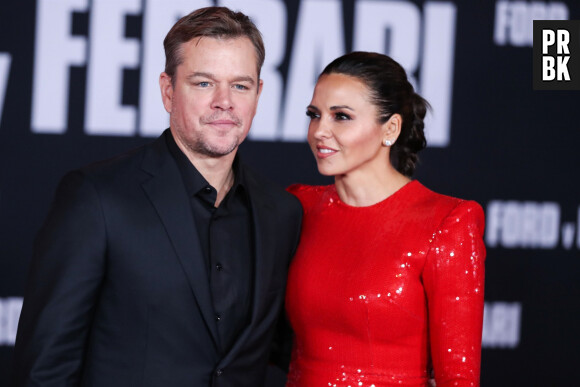Matt Damon, Luciana Damon - Les célébrités assistent à la première de "Ford v Ferrari" à Los Angeles, le 4 novembre 2019.