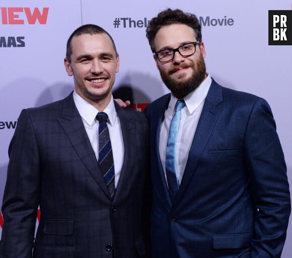 James Franco et Seth Rogen à la première de "The Interview" à Los Angeles le 11 décembre 2014