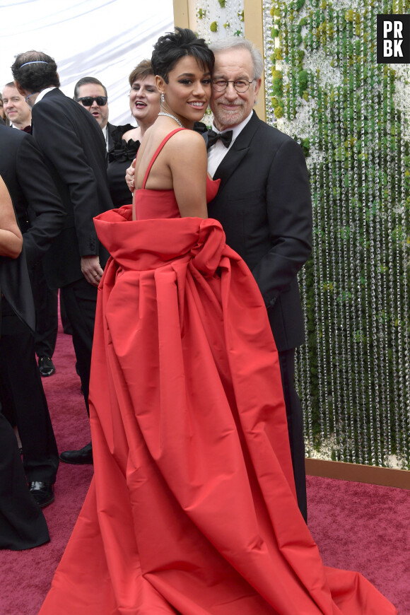 Ariana DeBose, Steven Spielberg au photocall de la 94ème édition de la cérémonie des Oscars à Los Angeles, le 27 mars 2022.