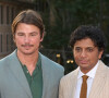 BGUK_2991500 - Rome, ITALIE - M. Night Shyamalan et Josh Hartnett assistent au photocall de "Trap" à Rome Josh Hartnett portant Boglioli Milano Sur la photo : Josh Hartnett, M. Night Shyamalan