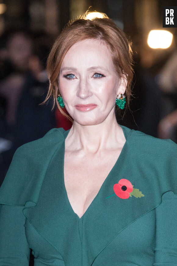 Le 17 octobre dernier, l'auteure britannique a encore scandalisé. Elle a partagé une illustration auréolée de l'accroche "Répétez après nous: une femme trans est une femme" en commentant simplement... "No". "Non".
J.K. Rowling - Avant première mondiale du film "Les animaux fantastiques : Les crimes de Grindelwald" au cinéma UGC Bercy à Paris le 8 novembre 2018. © Cyril Moreau/bestimage 