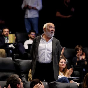 Lors de la soirée de clôture de la 6ème édition du festival Cinéroman à Nice, Gérard Jugnot ému aux larmes lors de l'hommage rendu à Michel Blanc © Bebert-Jacovides/Bestimage