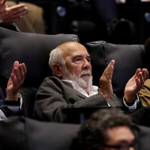 Gérard Jugnot bouleversé lors de l'hommage rendu à Michel Blanc lors de la soirée de clôture de la 6ème édition du festival Cinéroman à Nice, France, le 5 octobre 2024. © Bebert-Jacovides/Bestimage