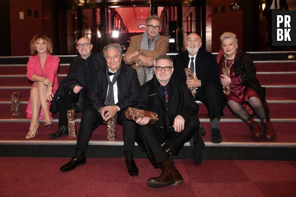 Marie-Anne Chazel, Michel Blanc, Christian Clavier, Thierry Lhermitte, Bruno Moynot, Gerard Jugnot et Josiane Balasko le 12 mars 2021 lors des César. Photo David Niviere/Pool/ABACAPRESS.COM