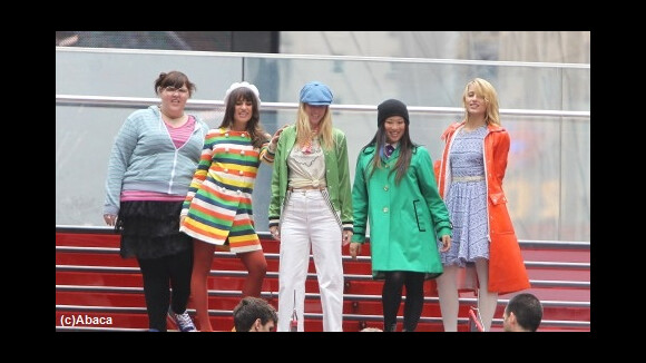 PHOTOS ... Glee saison 2 ... Lea Michele et ses copains en tournage à New York