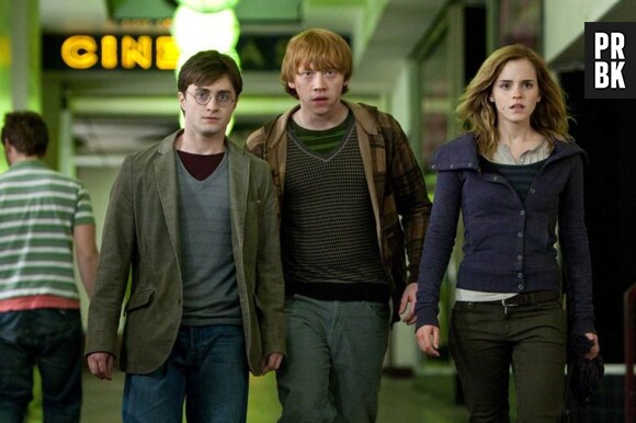 Ron, Hermione et Harry Potter ensemble dans un film de la saga