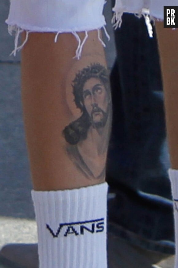 Le dernier tatouage de Justin, le visage de Jésus !