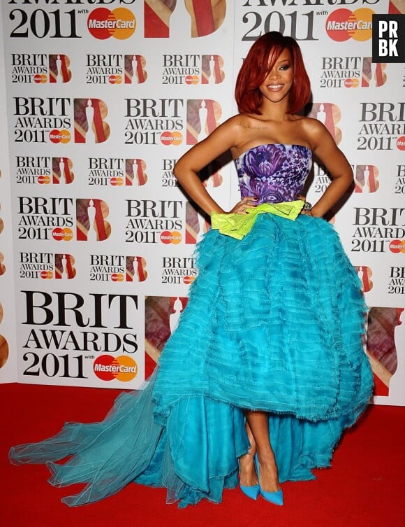 Rihanna, aux Brit Awards 2011