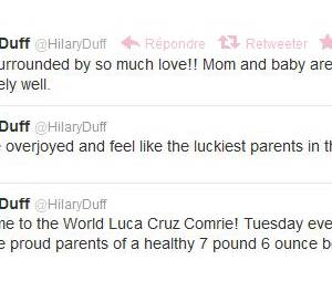 Hilary Duff a choisi Twitter pour annoncer la bonne nouvelle !