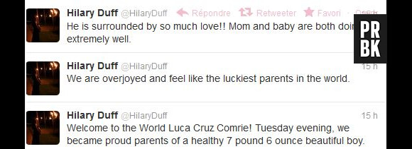 Hilary Duff a choisi Twitter pour annoncer la bonne nouvelle !