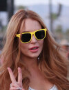 Lindsay Lohan a posé pour les photographes lors de Coachella 2012