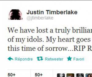 Justin Timberlake est très ému par la mort de Robin Gibb