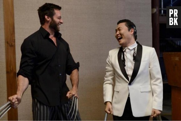 Psy se tape des barres en dansant avec Hugh Jackman !