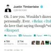 Justin Timberlake répond à la polémique