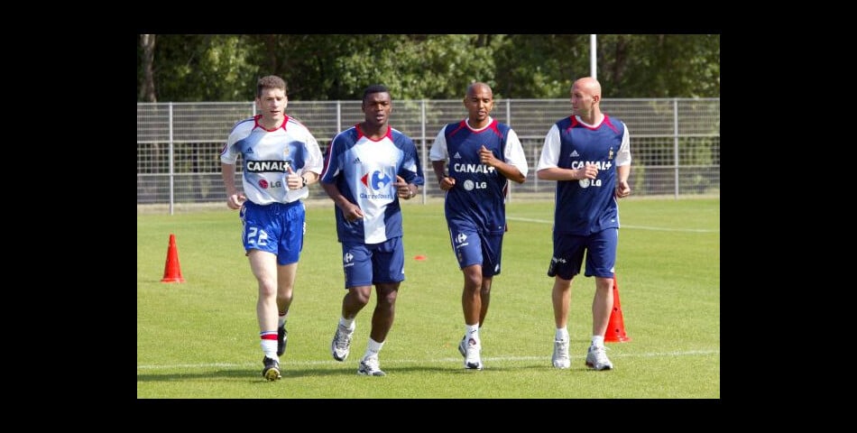 Marcel Desailly avec ses coéquipiers de l&#039;équipe de France