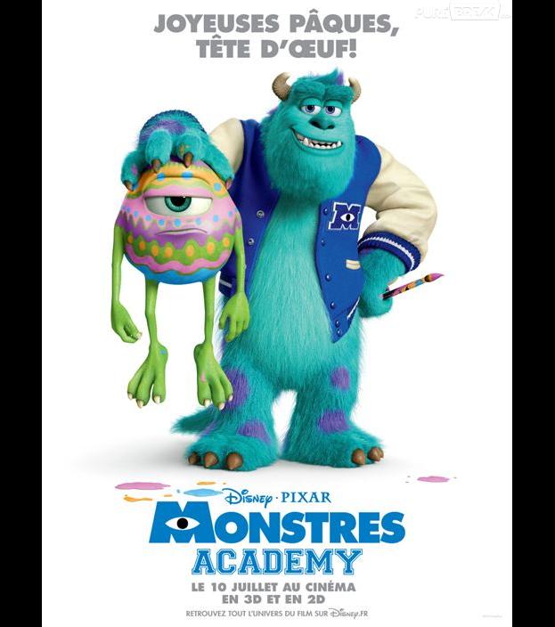 Bob et Sulli souhaitent une Joyeuse Pâques, avant la sortie du film Monstres Academy en juillet 2013