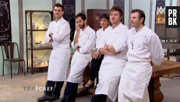 Les candidats ont pu suivre la dégustation des plats sur un écran dans Top Chef 2013.