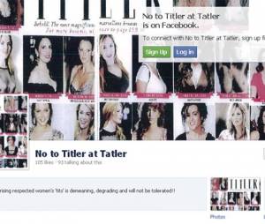 Sur Facebook, un groupe No to Titler at Tatler est crée en réponse au classement des plus belles poitrines publié dans le numéro de mai 2013