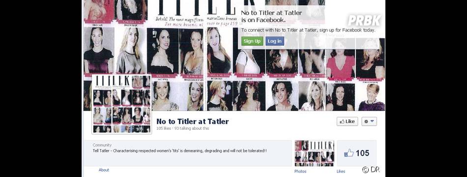 Sur Facebook, un groupe No to Titler at Tatler est crée en réponse au classement des plus belles poitrines publié dans le numéro de mai 2013