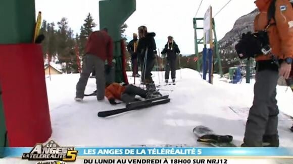 Les Anges de la télé-réalité 5 : gamelle délirante au ski pour Thomas