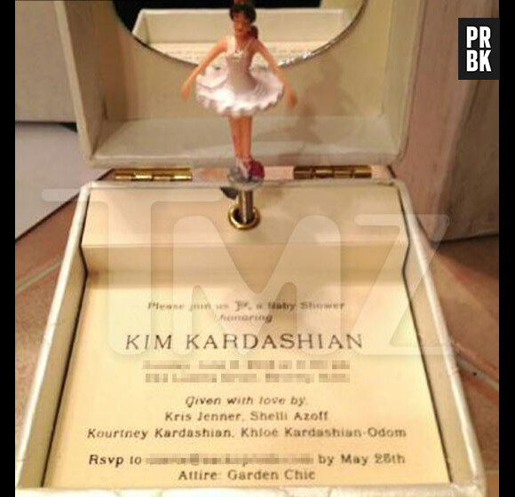 Kim Kardashian, reine du kitsch pour l'invitation à sa baby shower