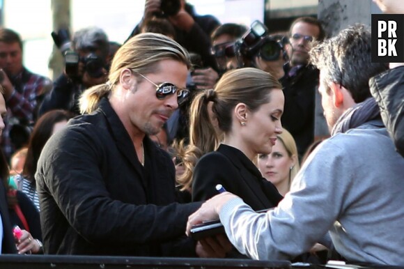 World War Z : Brad Pitt et Angeline Jolie à l'avant-première à Paris