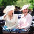 Kate Middleton et Camilla Parker Bowles pendant la parade "Trooping the Colour" 2013