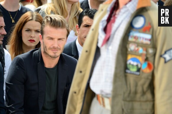 David Beckham au premier rang du défilé Louis Vuitton, jeudi 27 juin 2013 à Paris