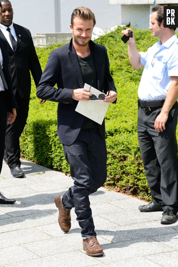 David Beckham à la Fashion Week de Paris, jeudi 27 juin 2013
