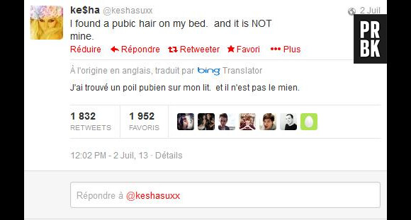 Kesha a posté un tweet qui n'a pas fini de faire parler de lui.