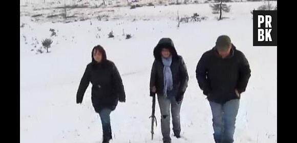 L'amour est dans le pré 2013 : promenades dans la neige pour les agriculteurs.