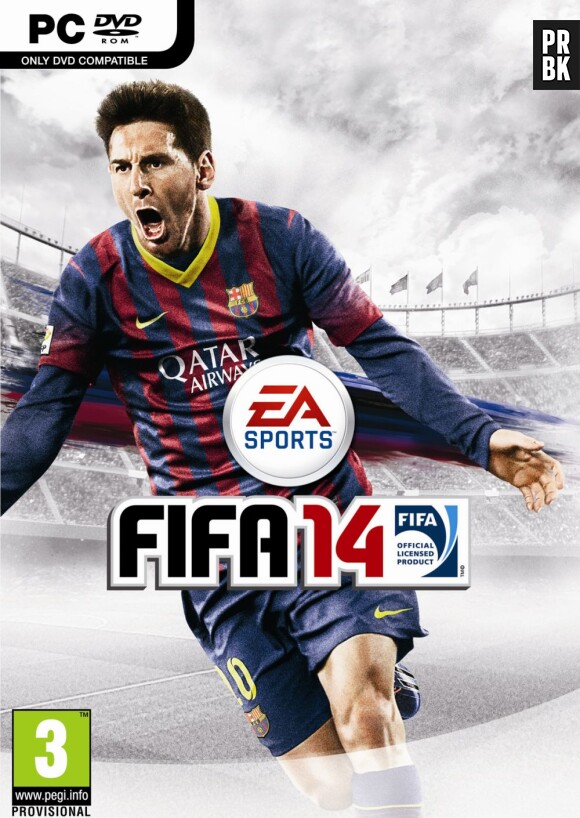 La jaquette officielle de FIFA 14 sur laquelle apparaît Lionel Messi