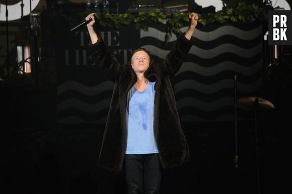 Macklemore sur la scène du Zénith, le 21 septembre 2013 à Paris