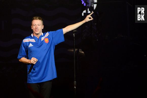 Macklemore sur la scène du Zénith, le 21 septembre 2013 à Paris