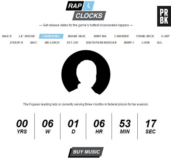 Rap Clocks : le site qui décompte la date à laquelle Lauryn Hill, Fat Joe et d'autres rappeurs sortiront de prison