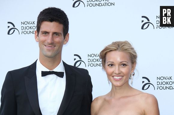 Novak Djokovic et Jelena Ristic en couple à Londres, le 8 juillet 2013