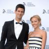 Novak Djokovic et Jelena Ristic en couple à Londres, le 8 juillet 2013