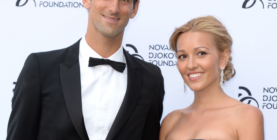 Novak Djokovic et Jelena Ristic en couple à Londres, le 8 juillet 2013