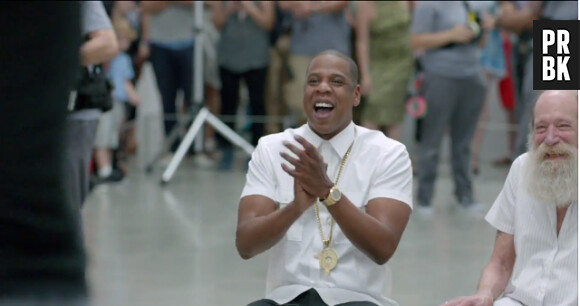Jay Z à fond pendant le tournage du clip de Picasso Baby