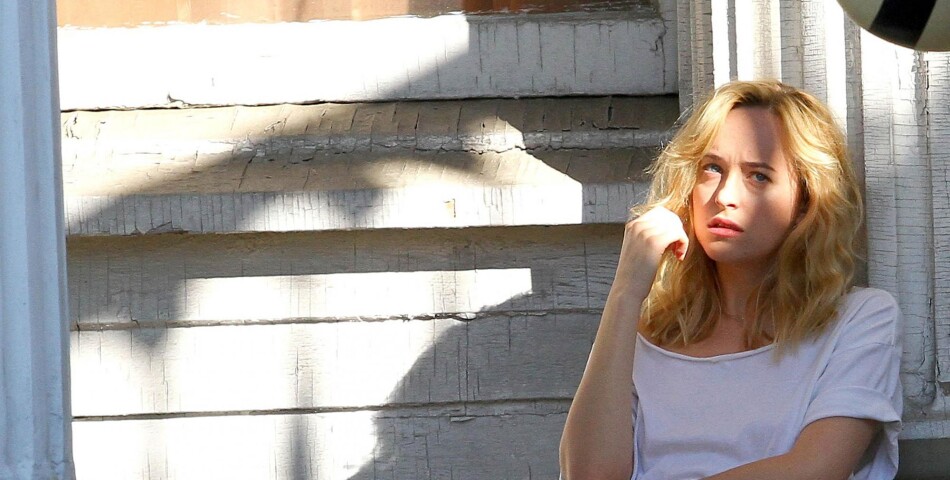 Dakota Johnson sur le tournage du film Cymbelin le 4 septembre 2013 à New York