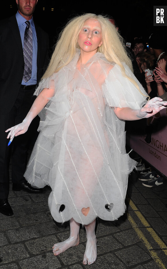 Lady Gaga à Londres, le 25 octobre 2013