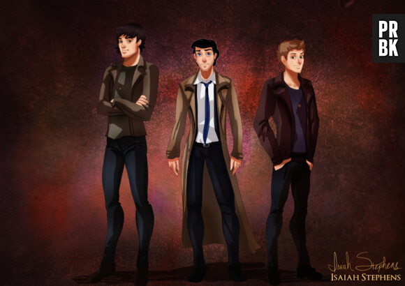 Disney en mode Halloween : les princes charmants en Sam, Dean et Castiel, héros de la série Supernatural